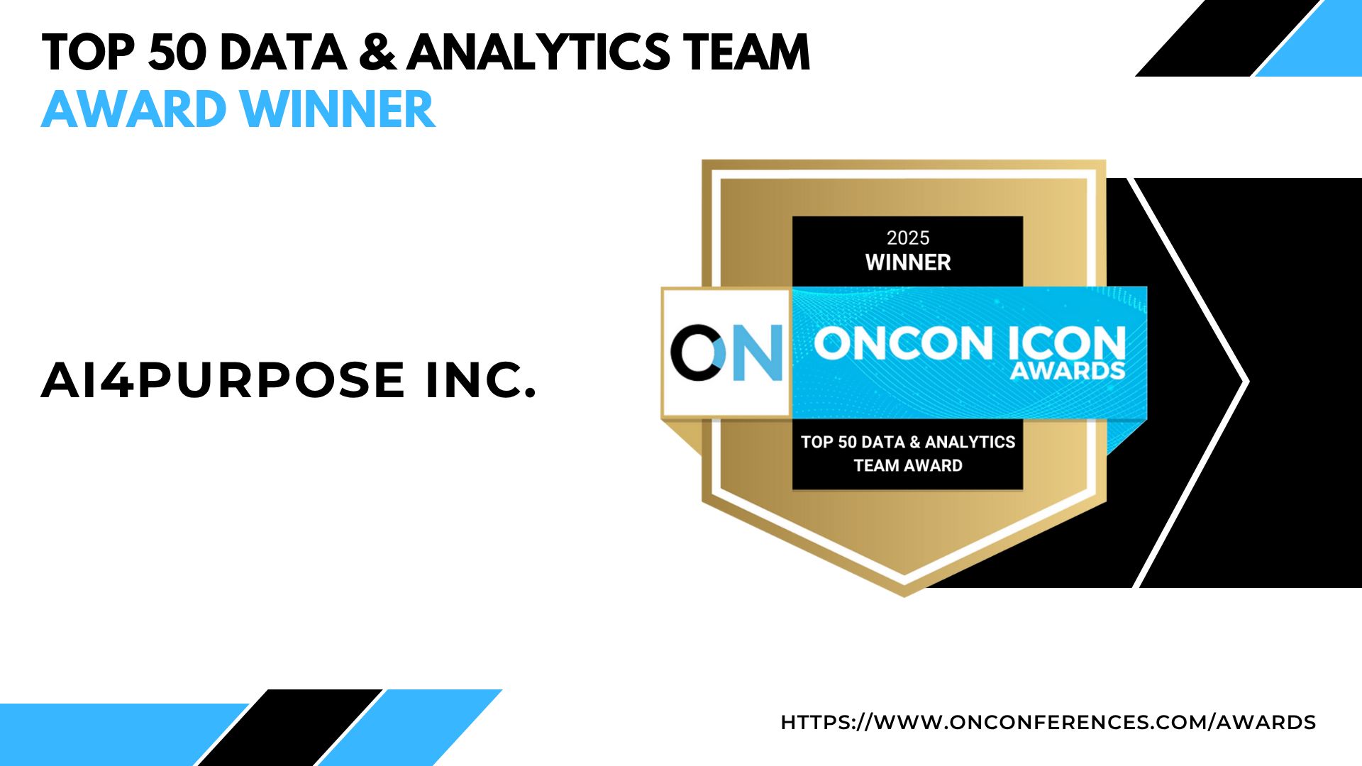 AI4Purpose Wins Top50 Data & Analytics Team Award